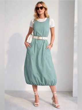 Aleeza Paris Cargo Dress in Tiffany Size Large